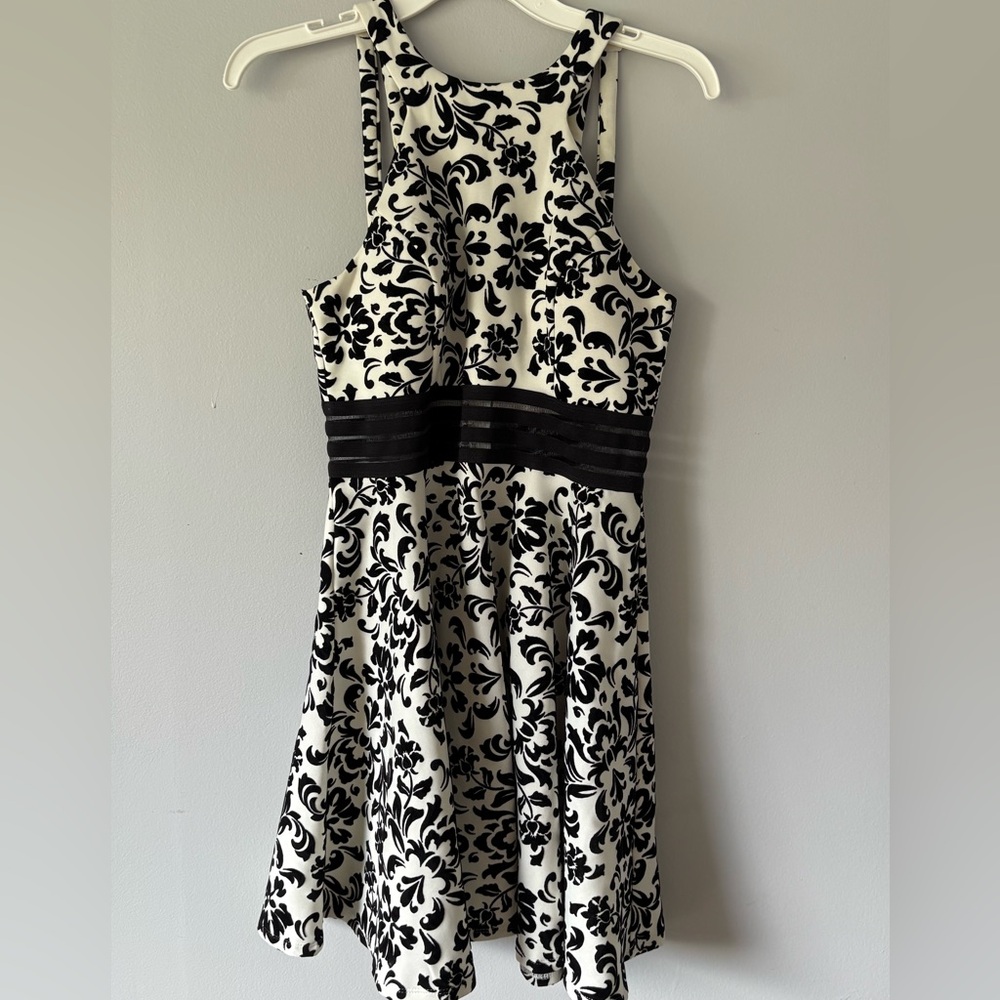 Black and White Floral Dress